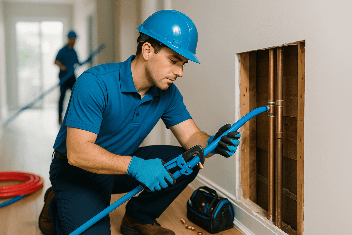 Repiping service by Right Way Plumbing