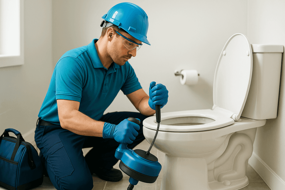 Unclogging Toilets service by Right Way Plumbing